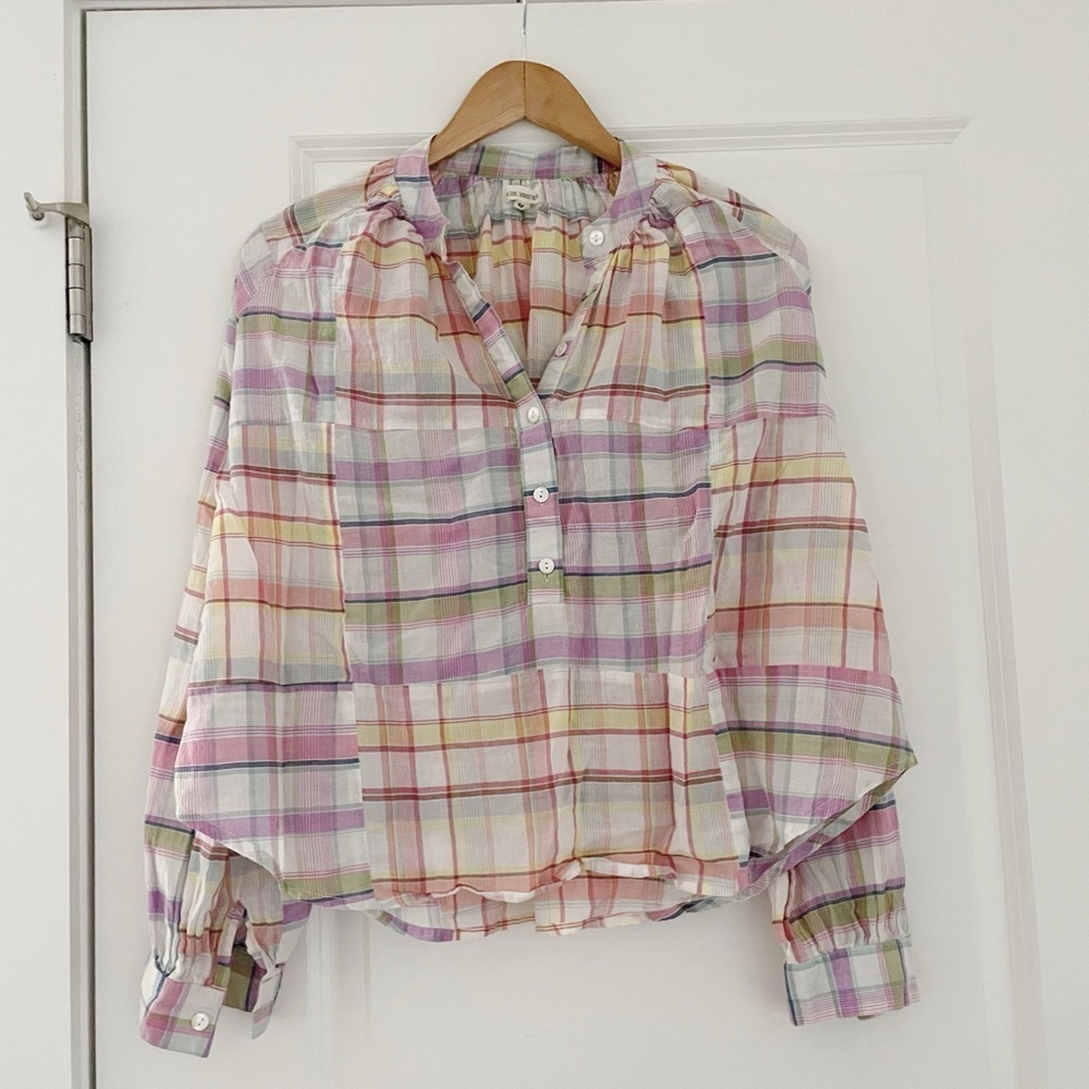 V de Vinster Plaid Tartan Top Popover Minimalist Pastel